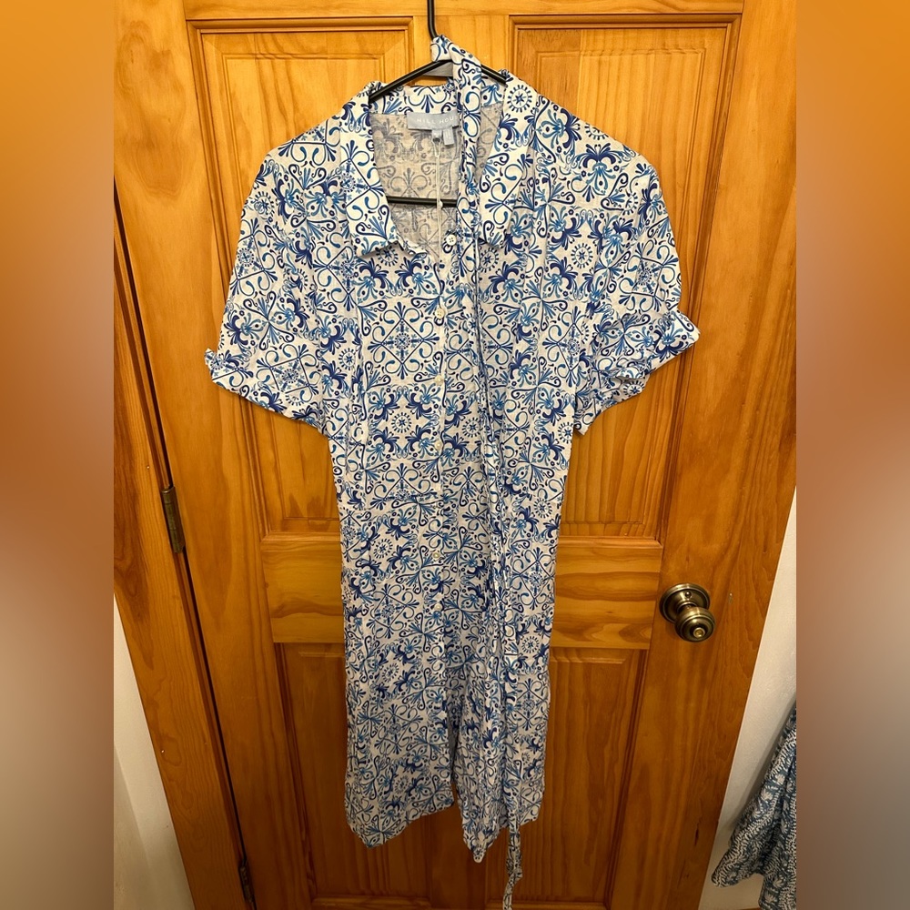 Hill House NWT Laura Dress in Blue Mosaic- XL